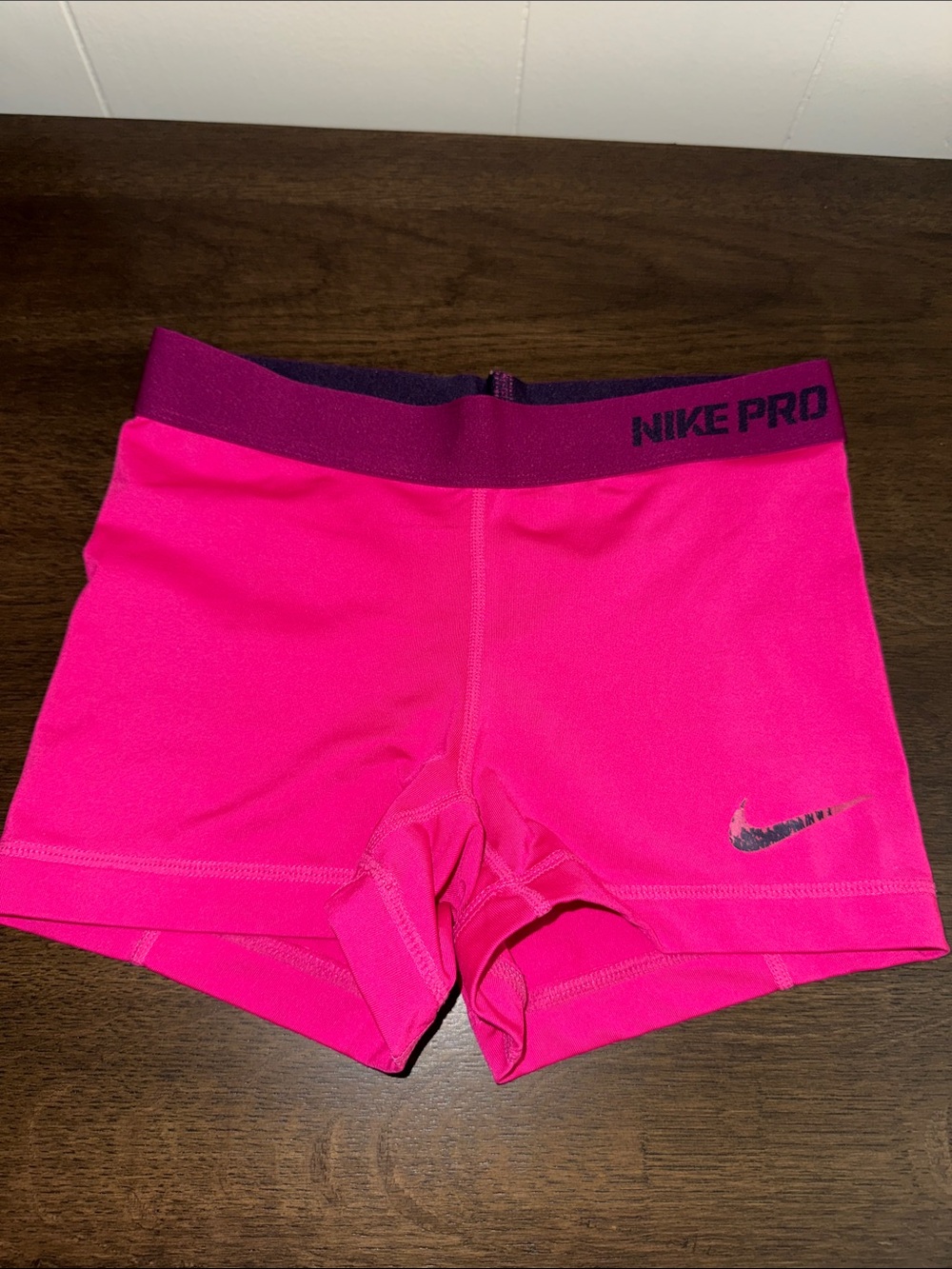 Nike Women's Bright Pink Performance Bike Shorts Nike Pro